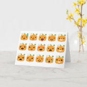 Kürbis-Emojis Karte (Gelbe Blume)