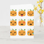 Kürbis-Emojis Karte (Gelbe Blume)