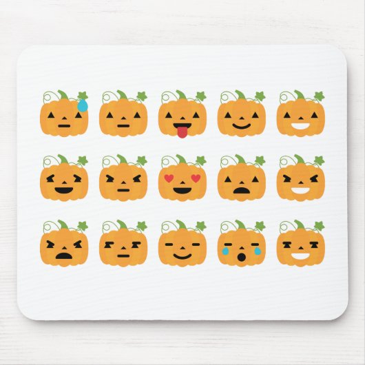 Kürbis-Emojis Mousepad (Vorne)