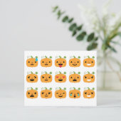 Kürbis-Emojis Postkarte (Stehend Vorderseite)