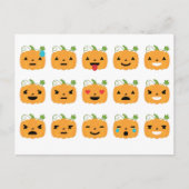 Kürbis-Emojis Postkarte (Vorderseite)