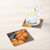 Kürbis-Ernte saisonal Rechteckiger Pappuntersetzer (Vor Ort)