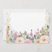 Kürbis-erste Geburtstags-Einladungs-Blumengold Einladung (Rückseite)