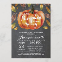 Kürbis-Fall-Babyparty-Einladungs-Tafel