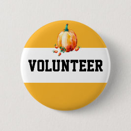Kürbis-Fall-Ernte-Messe-Freiwillig-Namensschild Button