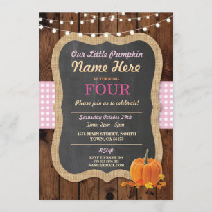 Kürbis-Fall-Geburtstags-Party, das JEDES MÖGLICHEN Einladung