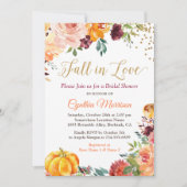 Kürbis Fall Liebe Fall Blumenkohl Brautparty Einladung (Vorderseite)