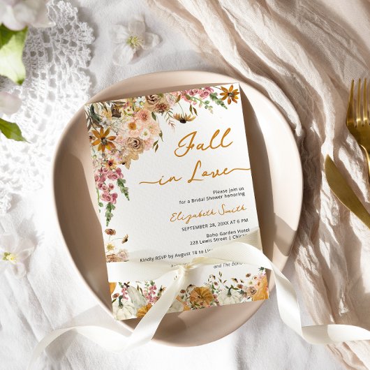 Kürbis Fall Liebe Fall Blumenkohl Brautparty Einladung