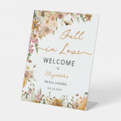 Kürbis Fall Liebe Fall Blumenkohl Brautparty Sockelschild (Vorderseite)