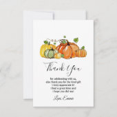 Kürbis, Fall Party, danke Karte (Vorderseite)