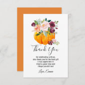 Kürbis, Fall Party, danke Karte (Vorne/Hinten)