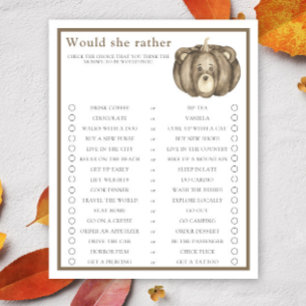 Kürbis-Fall / Würde Sie Eher Baby Shower Spiel