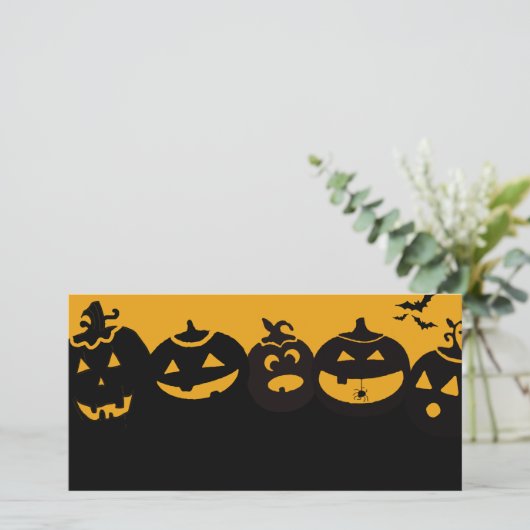 Kürbis Feiertagskarte (Stehend Vorderseite)