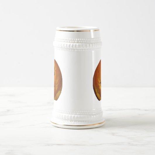 Kürbis, Flammenschädel Bierglas (Mittel)