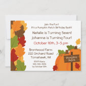Kürbis-Flecken-Herbst-Party Einladungen (Rückseite)