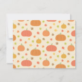 Kürbis-Flecken-Kindergeburtstag-Party Einladungen (Rückseite)