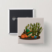 Kürbis-Flecken-Träumer-Knopf Button (Vorne & Hinten)