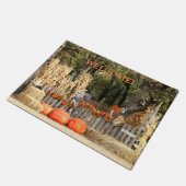 Kürbis-Flecken-"Willkommens-" Tür-Matte Fußmatte (Schrägansicht)