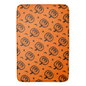 Kürbis, Fledermäuse und Sterne Badematte (Vorderseite Vertikal)