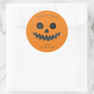 Kürbis Frohe Halloween-Geschenke Runder Aufkleber