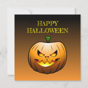 Kürbis Frohes Halloween Karte