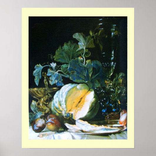 KÜRBIS, FRÜCHTE UND GLASWAREN POSTER (Vorne)