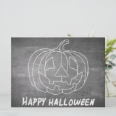 Kürbis für Halloween 1-Chalkboard-Look (Stehend Vorderseite)