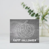 Kürbis für Halloween 1-Chalkboard-Look (Stehend Vorderseite)