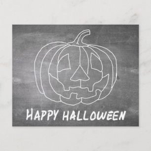Kürbis für Halloween 1 Schultafel-Look