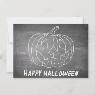 Kürbis für Halloween 1 Schultafel-Look