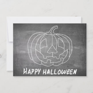 Kürbis für Halloween 1 Schultafel-Look