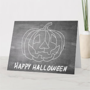 Kürbis für Halloween 1 Tafelbild Karte