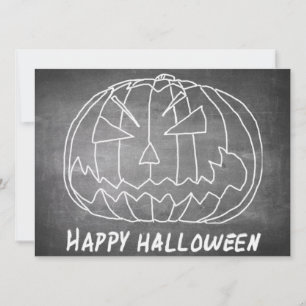 Kürbis für Halloween 5 Schultafel-Look