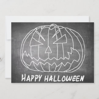 Kürbis für Halloween 5 Schultafel-Look