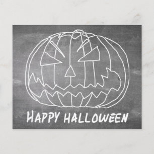 Kürbis für Halloween 5 Schultafel-Look