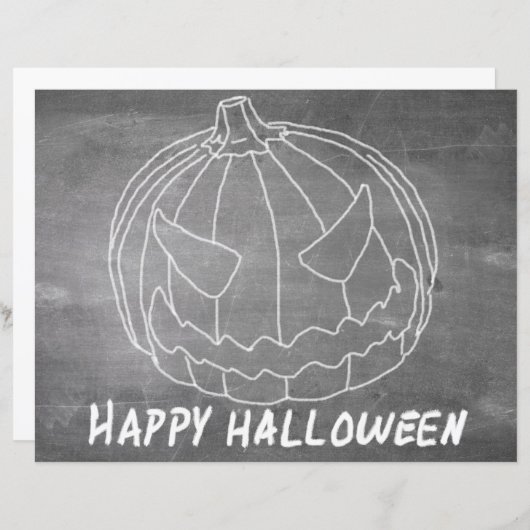 Kürbis für Halloween-6-Chalkboard-Look (Vorne/Hinten)