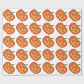 Kürbis für Halloween Geschenkpapier (Flach)