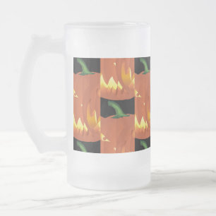 Kürbis für Halloween... Mattglas Bierglas