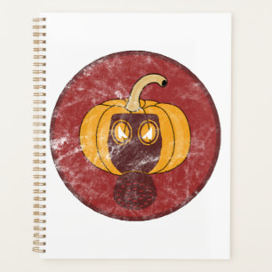 Kürbis-Gasmaske Halloween-Design Planer