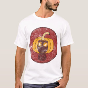 Kürbis-Gasmaske Halloween-Design T-Shirt