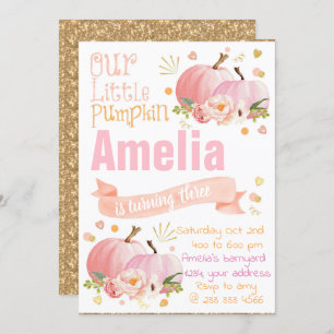 Kürbis-Geburtstags-Einladungs-Fall-Einladung Einladung