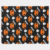 Kürbis-Geist-Halloween-Muster Fleecedecke (Vorderseite (Horizontal))