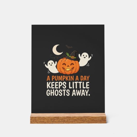 Kürbis-Geist-Halloween-Zitat-Design_1 Acrylschild (Vorderseite)