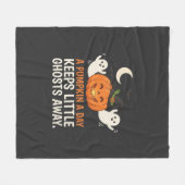 Kürbis-Geist-Halloween-Zitat-Design_1 Fleecedecke (Vorderseite (Horizontal))
