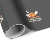 Kürbis-Geist-Halloween-Zitat-Design_1 Geschenkpapier (Rolleneckpunkt)