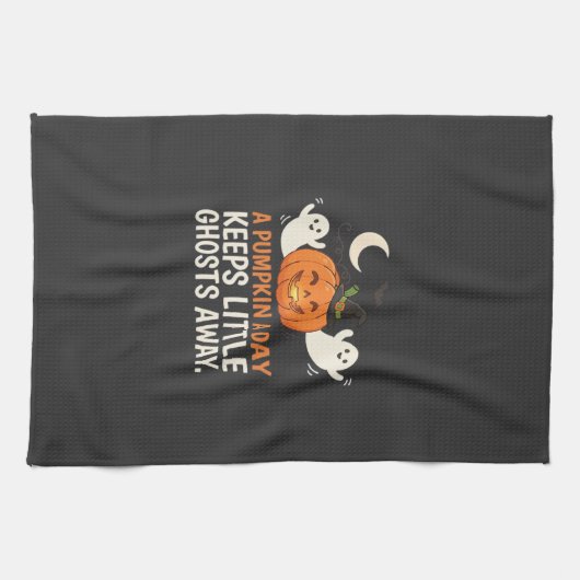 Kürbis-Geist-Halloween-Zitat-Design_1 Geschirrtuch (Horizontal)