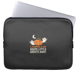 Kürbis-Geist-Halloween-Zitat-Design_1 Laptopschutzhülle