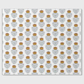 Kürbis-Geist (weiß) - Geschenkpapier (Flach)
