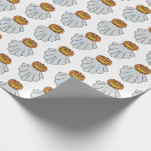 Kürbis-Geist (weiß) - Geschenkpapier (Ecke)