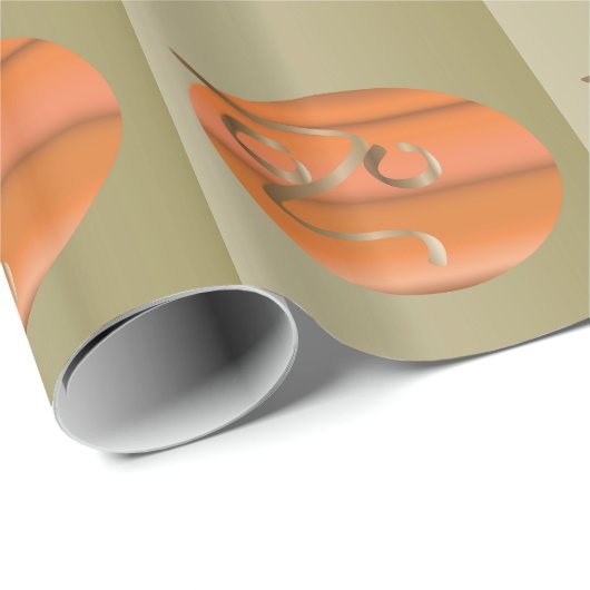 Kürbis Geschenkpapier (Rolleneckpunkt)